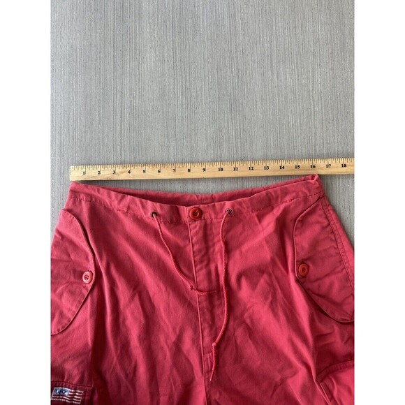Vintage Y2K Red UFO Retro Pants Rave Parachute Hip Hop Streetwear 90’s M - Picture 8 of 10